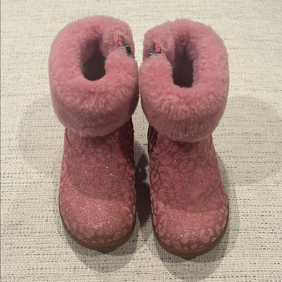UGG Other - UGG Pink Glitter Leopard Kids Boots